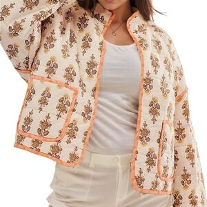 Boutique • Cropped Floral Puffer Jacket